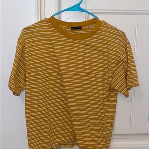Brandy Melville Yellow Striped Shirt